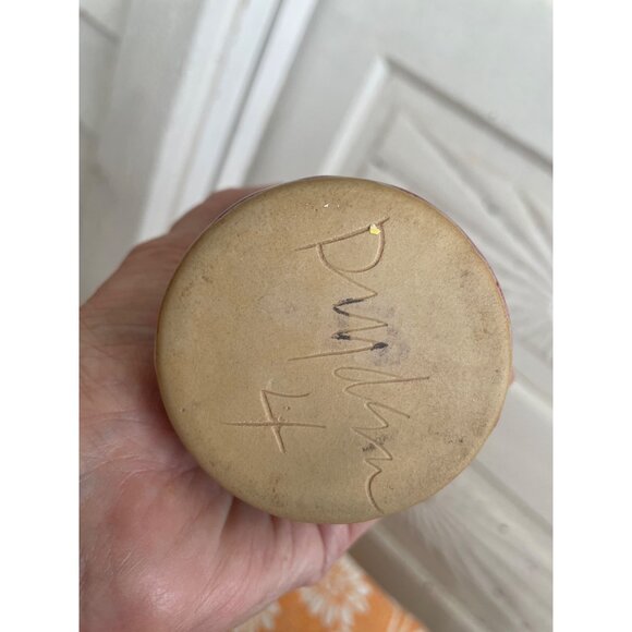 Vintage MCM Dryden Art Pottery Tumbler Glasses set of 4 Rose Mauve - Picture 2 of 8